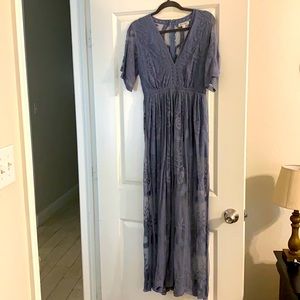 Lace Dusty Blue Romper